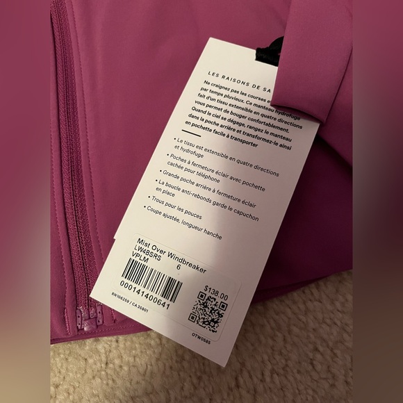 NWT! Lululemon ‘Mist Over Windbreaker’ - Picture 8 of 8